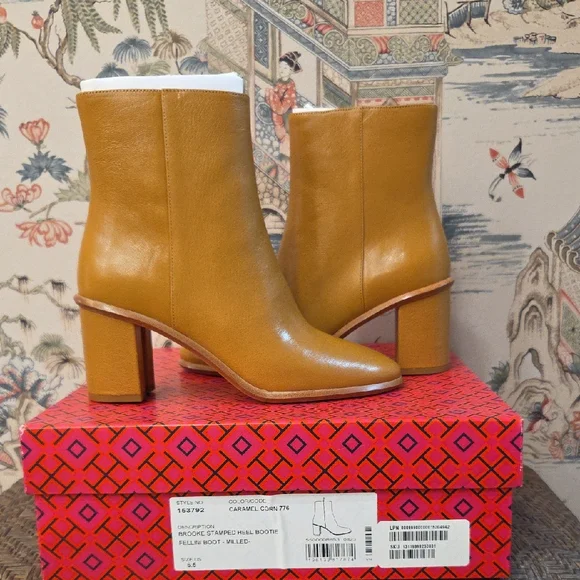 Tory Burch Brooke Stamped Heel Bootie - Picture 1 of 6